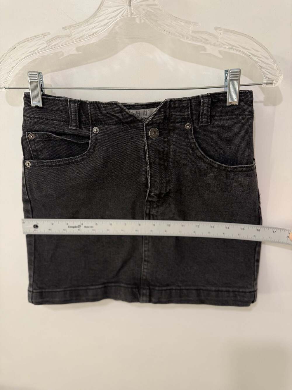 We The Free She's All That Black Denim Mini Skirt Size 25 - Picture 9 of 10